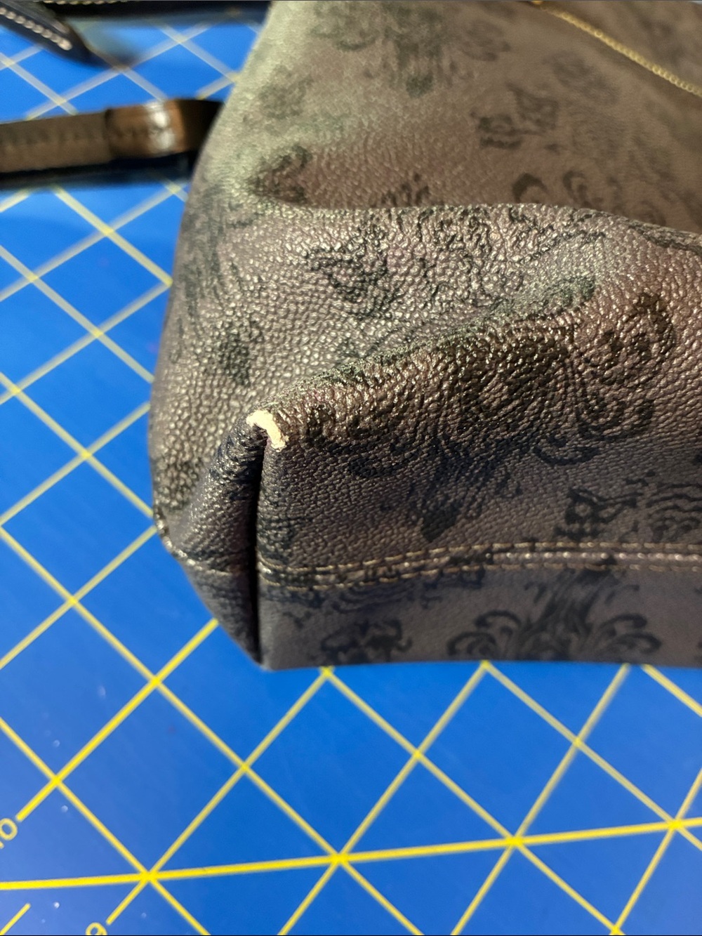 Dooney & Bourke Black Haunted Mansion Patterned Crossbody with Gold Hardware - Picture 6 of 8